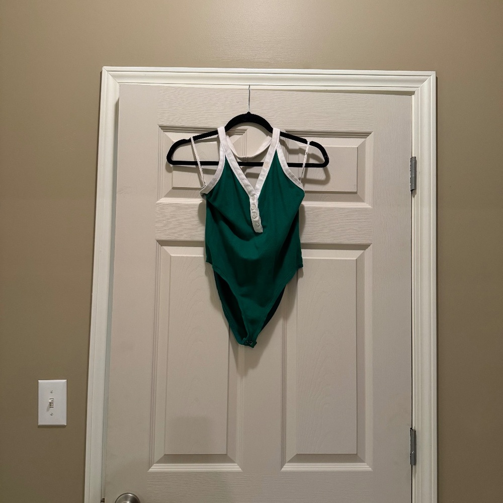 Forever 21 Green Halter Bodysuit